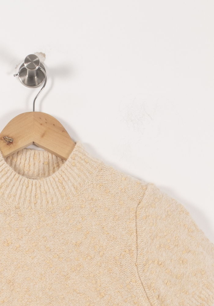 Pull Manche Courte Beige - Taille XS/34 de la marque Sandro | PARAD34405 - Vendu par Paradigme - Image 3