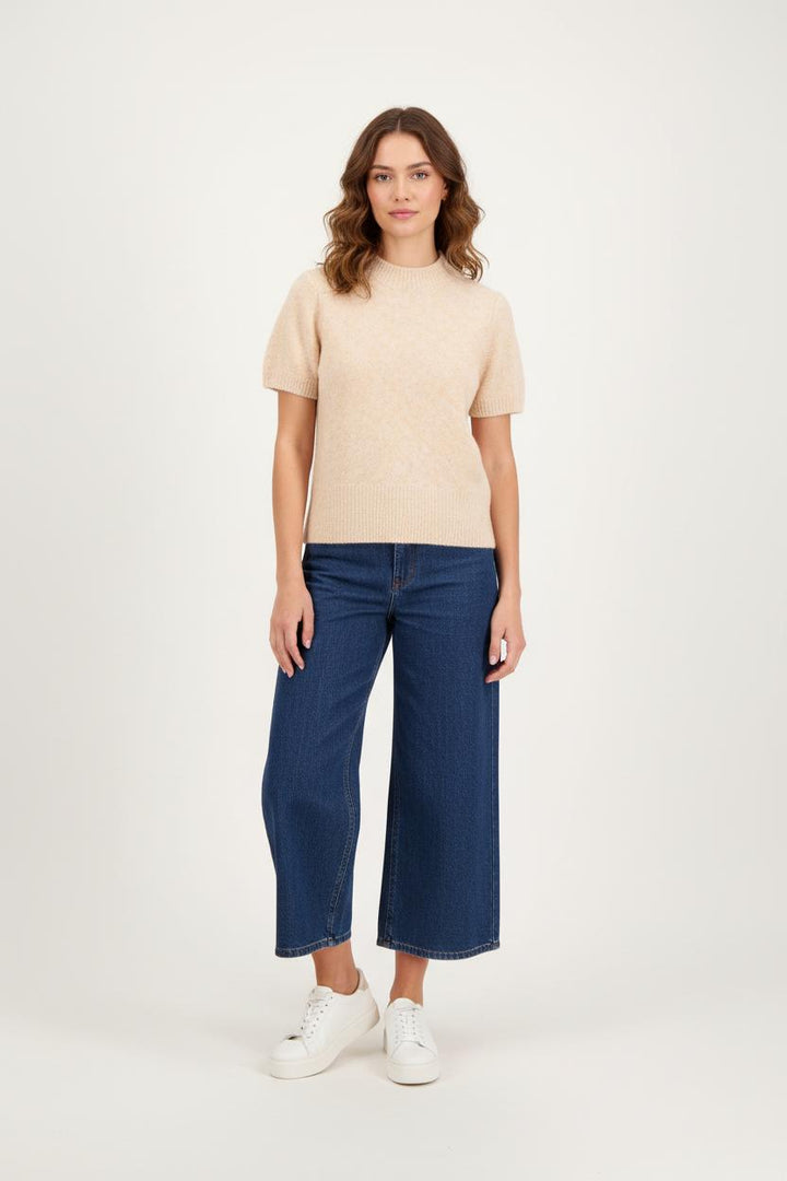 Pull Manche Courte Beige - Taille XS/34 de la marque Sandro | PARAD34405 - Vendu par Paradigme - Image 1