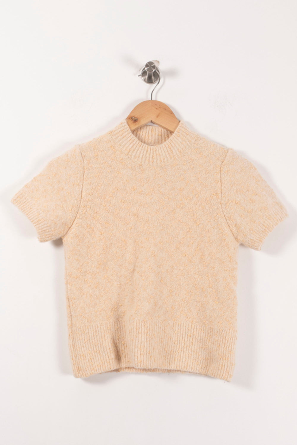 Pull Manche Courte Beige - Taille XS/34 de la marque Sandro | PARAD34405 - Vendu par Paradigme - Image 2