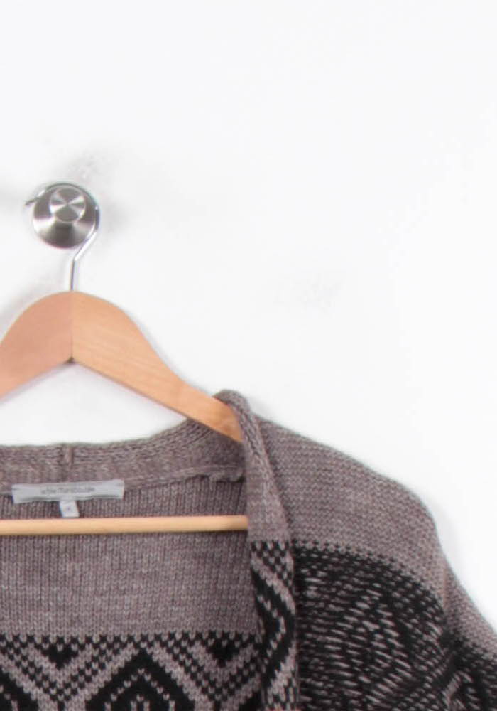 Gilet Gris et Noir - Taille M/38 de la marque La Fée Maraboutée | PARAD34415 - Vendu par Paradigme - Image 3