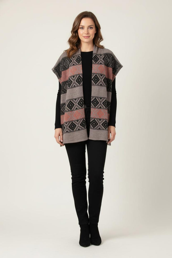 Gilet Gris et Noir - Taille M/38 de la marque La Fée Maraboutée | PARAD34415 - Vendu par Paradigme - Image 1