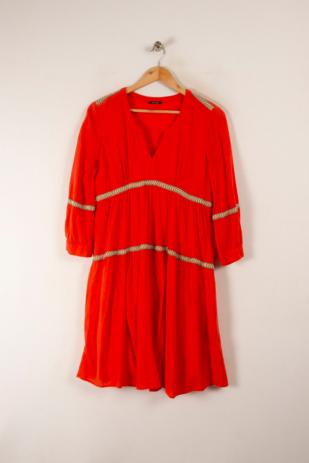 Robe Midi Orange - Taille M/38 de la marque One Step | PARAD34419 - Vendu par Paradigme - Image 2