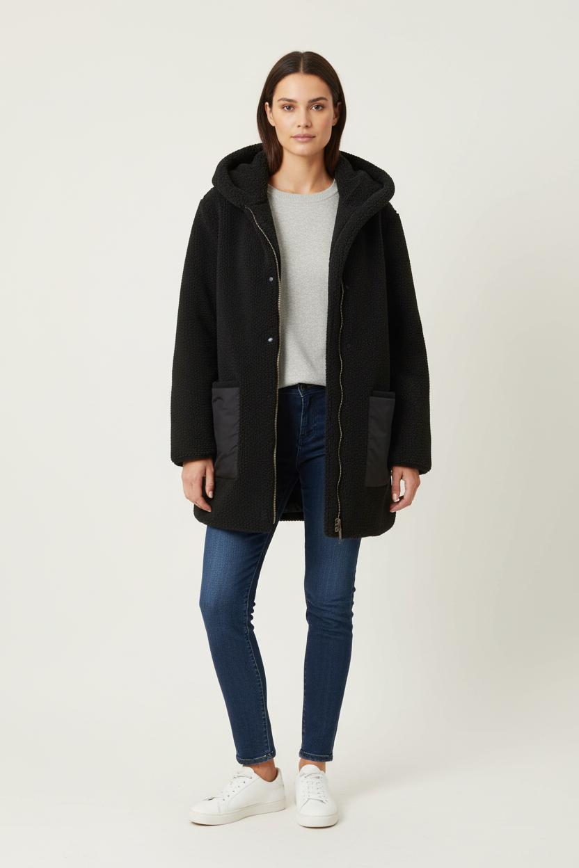 Manteau Noir - Taille XL/42 de la marque La Fée Maraboutée | PARAD34421 - Vendu par Paradigme - Image 1