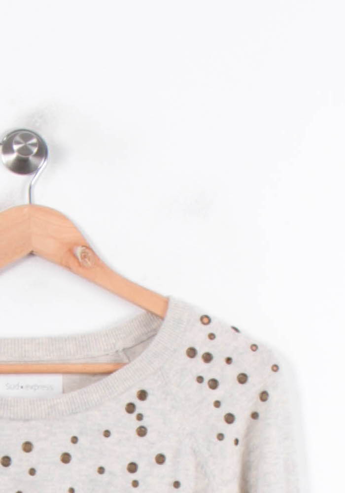 Pull Gris - Taille S/36 de la marque Sud express | PARAD34424 - Vendu par Paradigme - Image 3