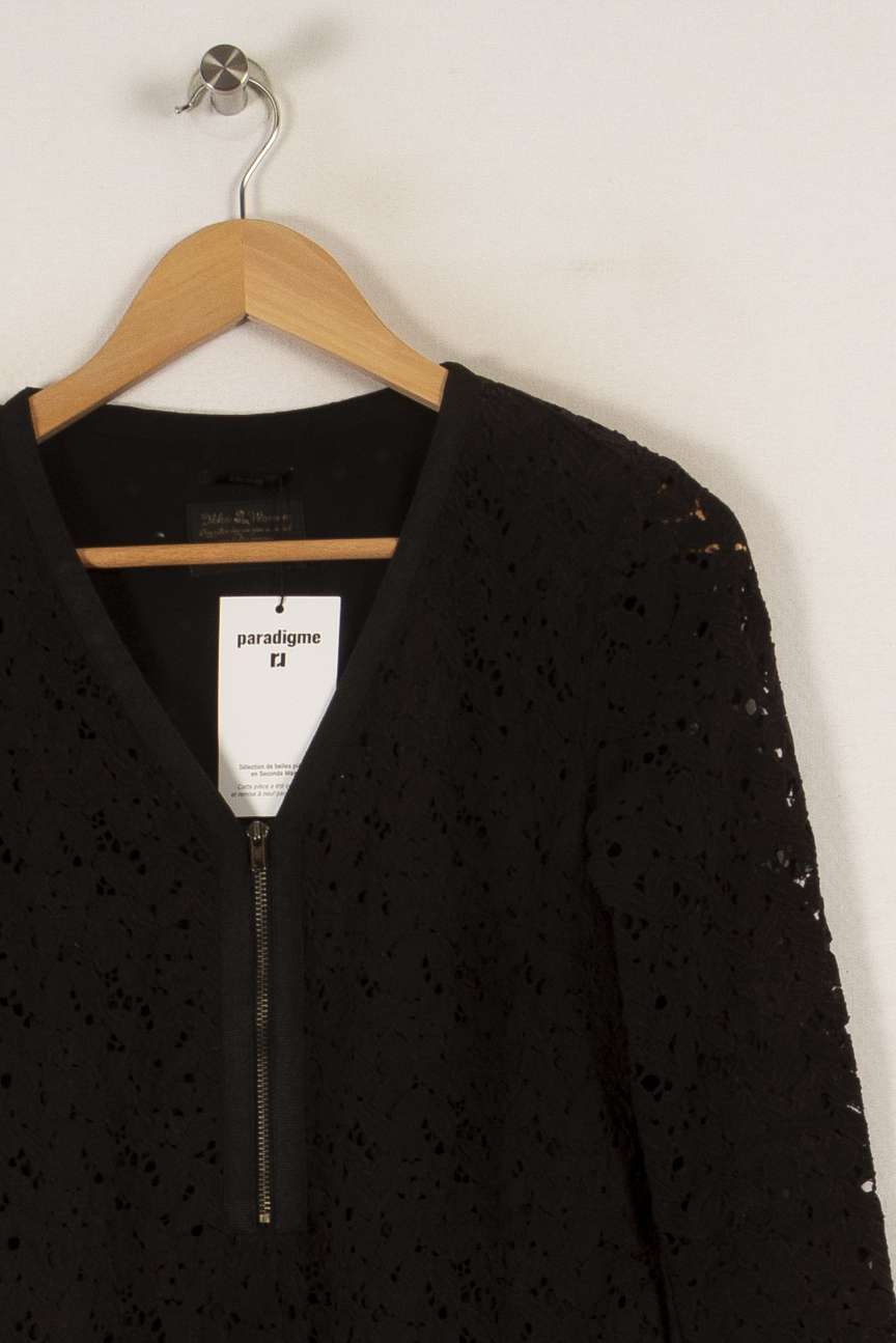 Robe noire en dentelle - Taille S/36 de la marque IKKS | PARAD34432 - Vendu par Paradigme - Image 2