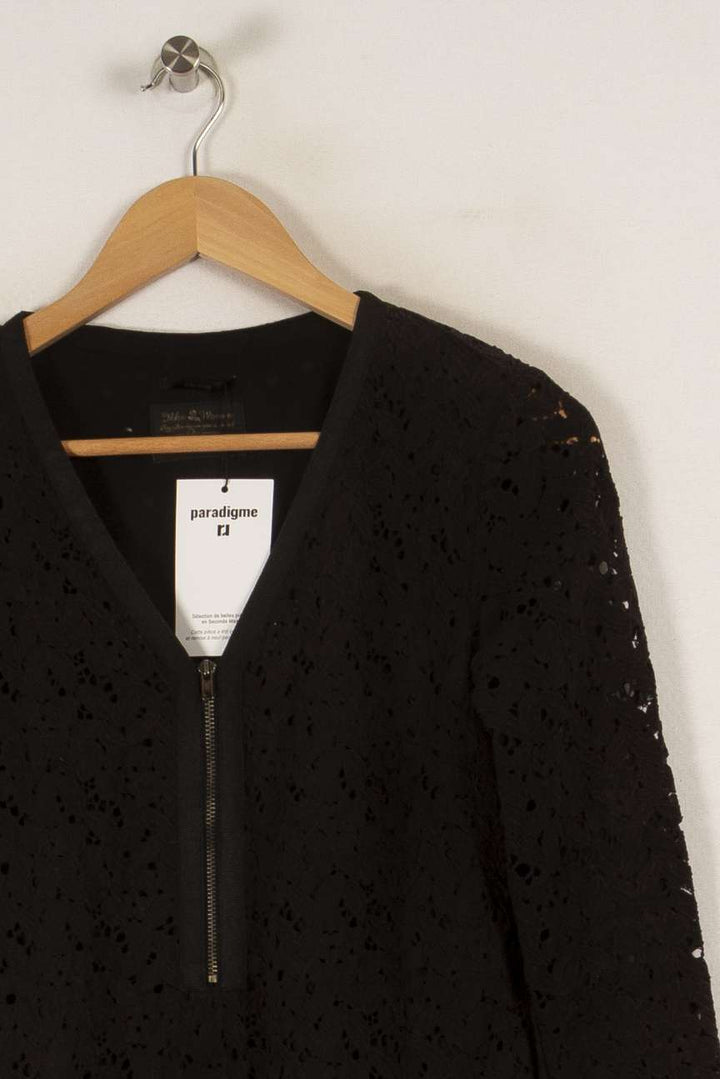 Robe noire en dentelle - Taille S/36 de la marque IKKS | PARAD34432 - Vendu par Paradigme - Image 2