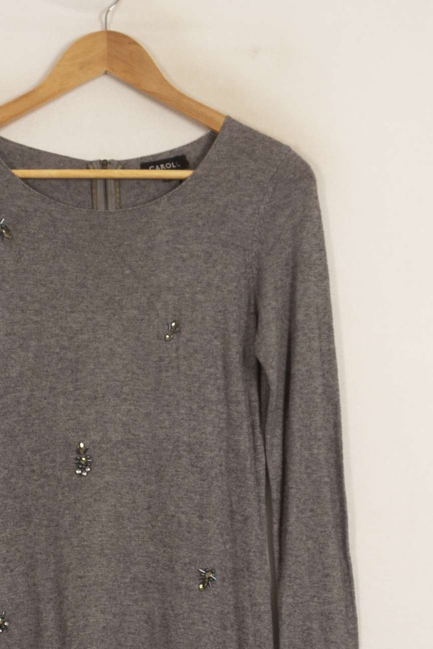 Robe Pull Grise - Taille M/38 de la marque Caroll | PARAD34440 - Vendu par Paradigme - Image 3