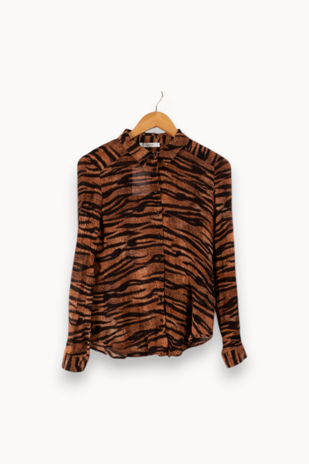 Chemise marron et noire - Taille L/40 de la marque ZAPA | PARAD34445 - Vendu par Paradigme - Image 1