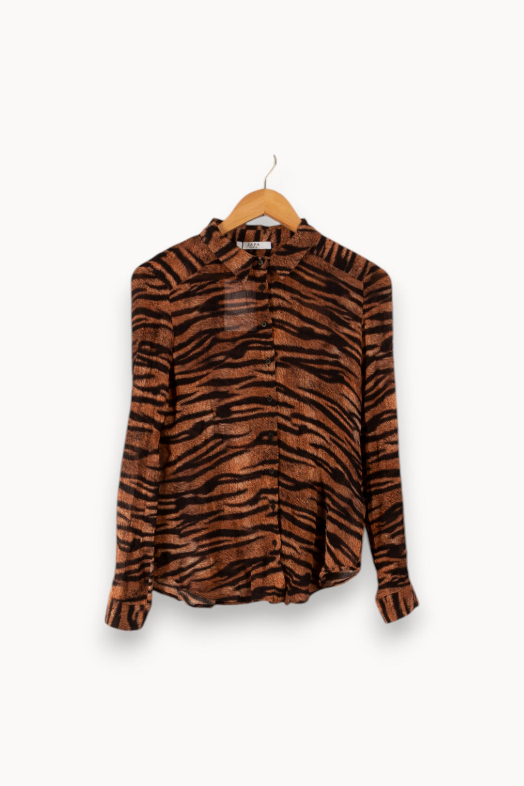 Chemise marron et noire - Taille L/40 de la marque ZAPA | PARAD34445 - Vendu par Paradigme - Image 1