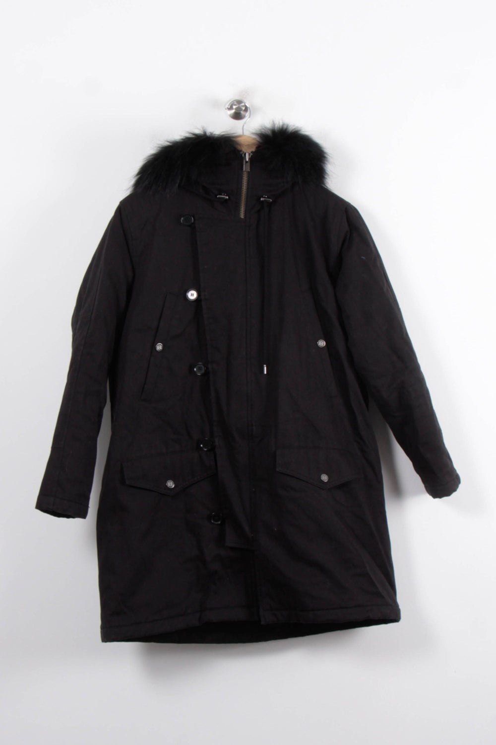 Parka Noir - Taille XS/34 de la marque The Kooples | PARAD34449 - Vendu par Paradigme - Image 2