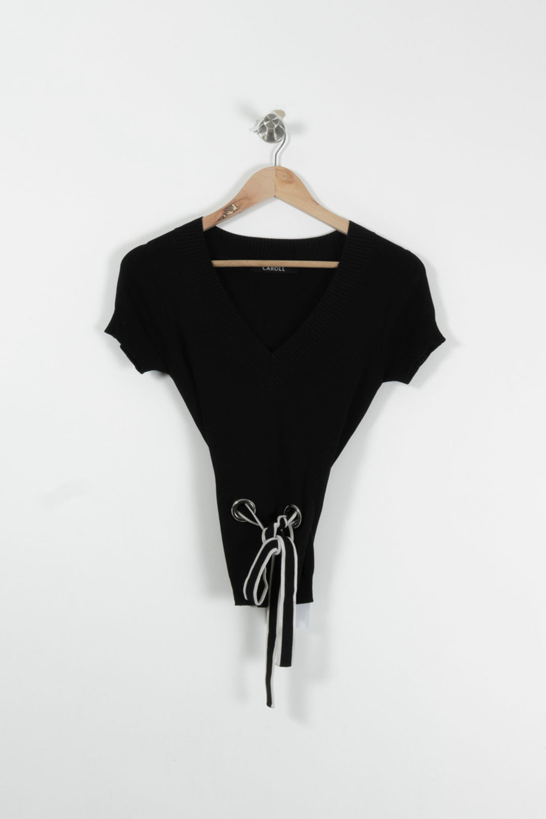 Pull Noir - Taille S/36 de la marque Caroll | PARAD34454 - Vendu par Paradigme - Image 2