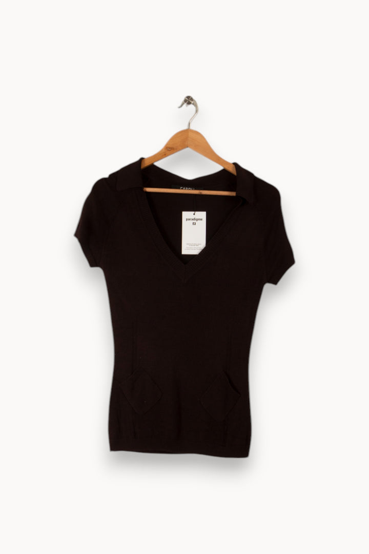 Top noir - Taille S/36 de la marque Caroll | PARAD34455 - Vendu par Paradigme - Image 1