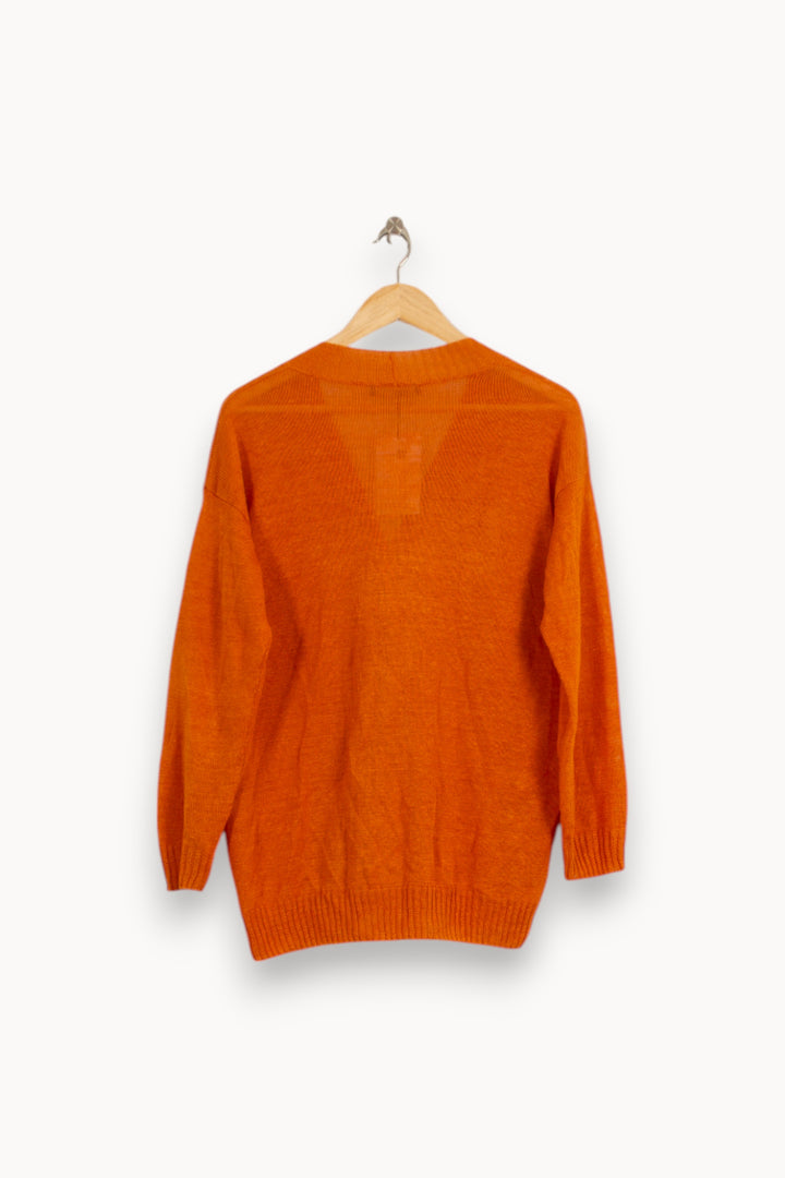 Cardigan Orange - Taille S/36 de la marque Max Mara | PARAD34460 - Vendu par Paradigme - Image 4