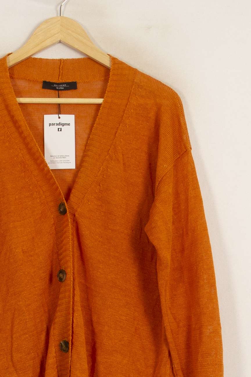 Cardigan Orange - Taille S/36 de la marque Max Mara | PARAD34460 - Vendu par Paradigme - Image 3