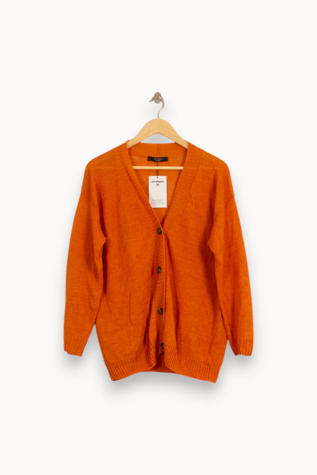 Cardigan Orange - Taille S/36 de la marque Max Mara | PARAD34460 - Vendu par Paradigme - Image 2