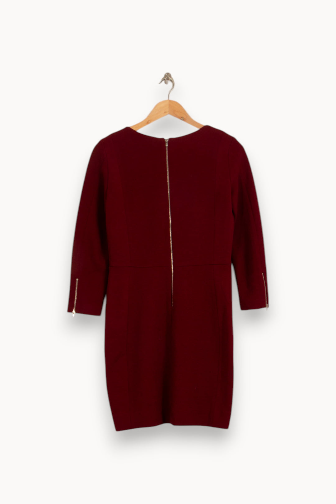 Robe Droite Bordeaux - Taille L/40 de la marque Sandro | PARAD34466 - Vendu par Paradigme - Image 4
