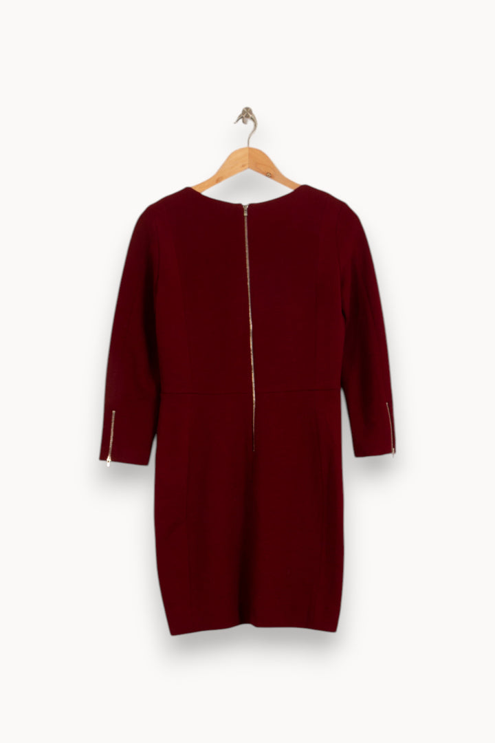 Robe Droite Bordeaux - Taille L/40 de la marque Sandro | PARAD34466 - Vendu par Paradigme - Image 4