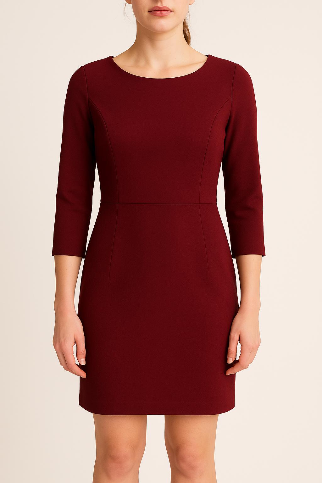 Robe Droite Bordeaux - Taille L/40 de la marque Sandro | PARAD34466 - Vendu par Paradigme - Image 1
