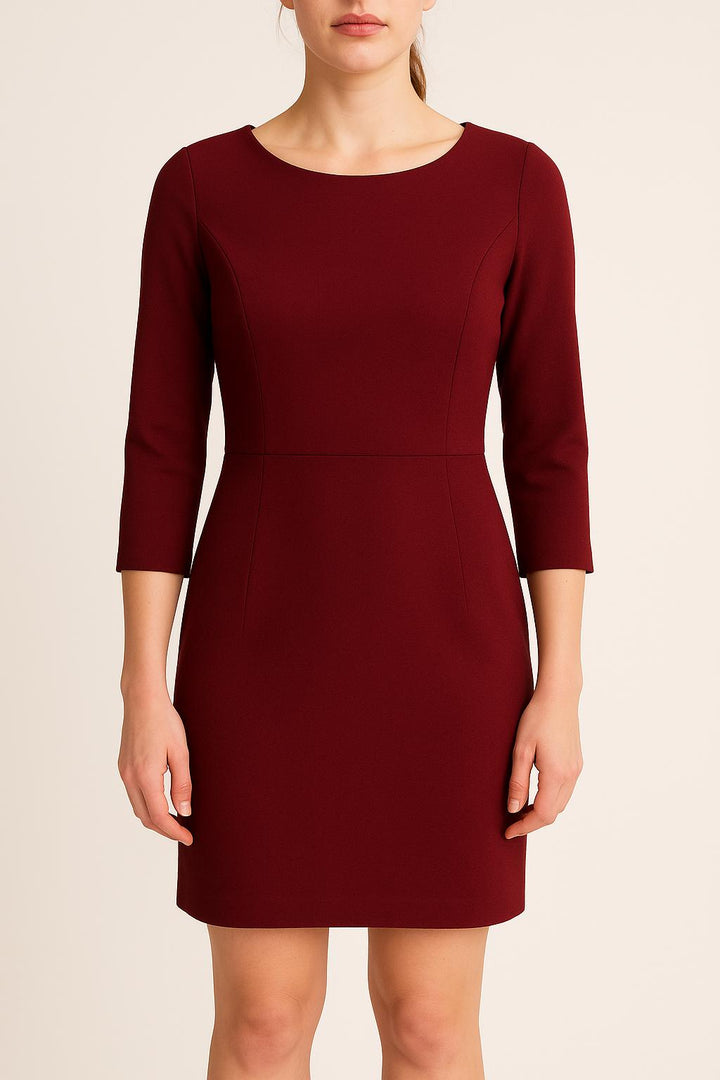 Robe Droite Bordeaux - Taille L/40 de la marque Sandro | PARAD34466 - Vendu par Paradigme - Image 1