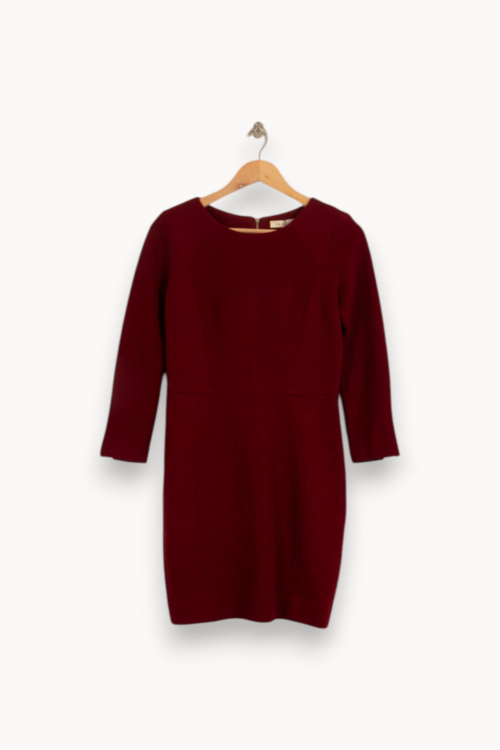 Robe Droite Bordeaux - Taille L/40 de la marque Sandro | PARAD34466 - Vendu par Paradigme - Image 2