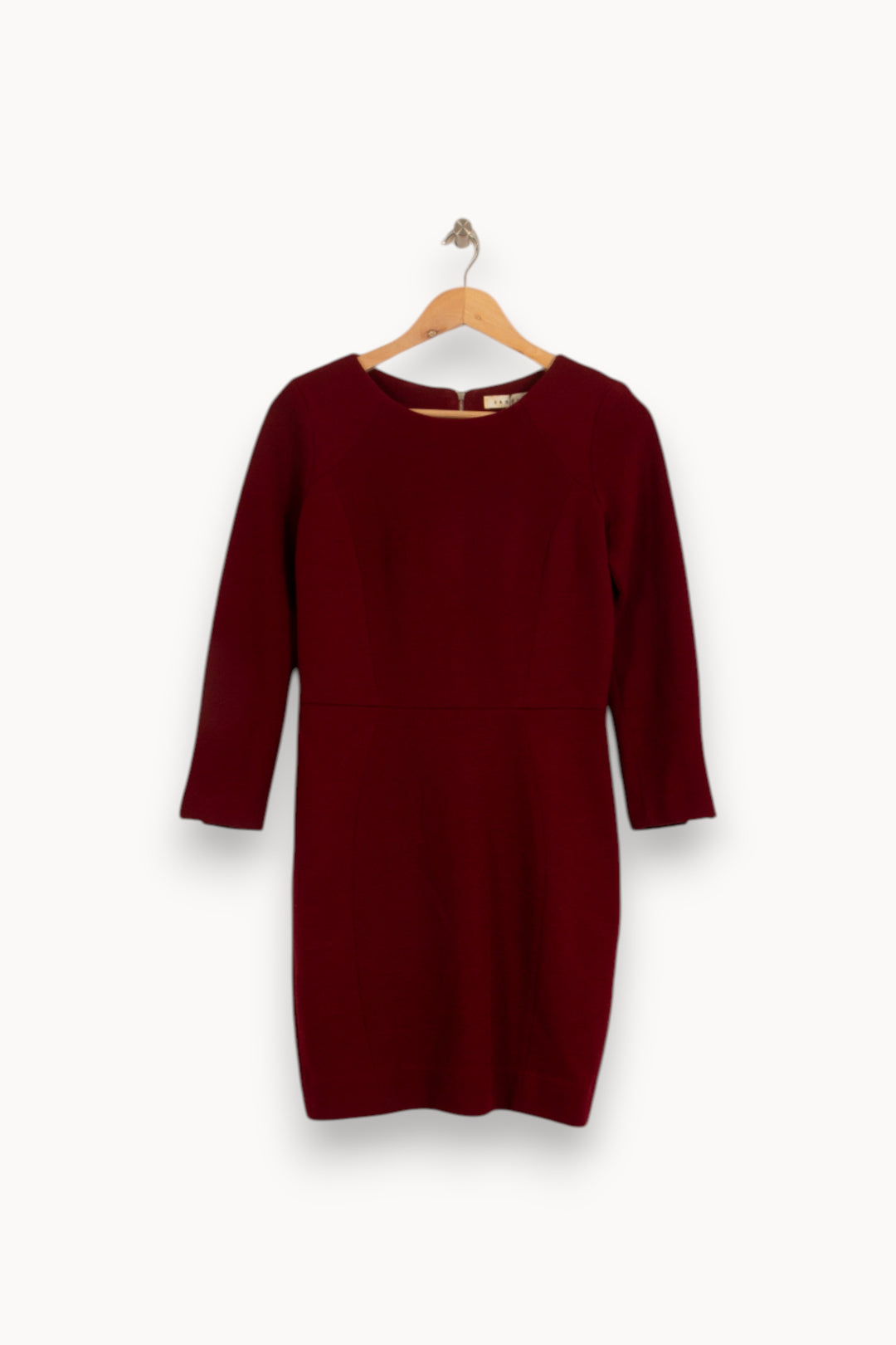 Robe Droite Bordeaux - Taille L/40 de la marque Sandro | PARAD34466 - Vendu par Paradigme - Image 2