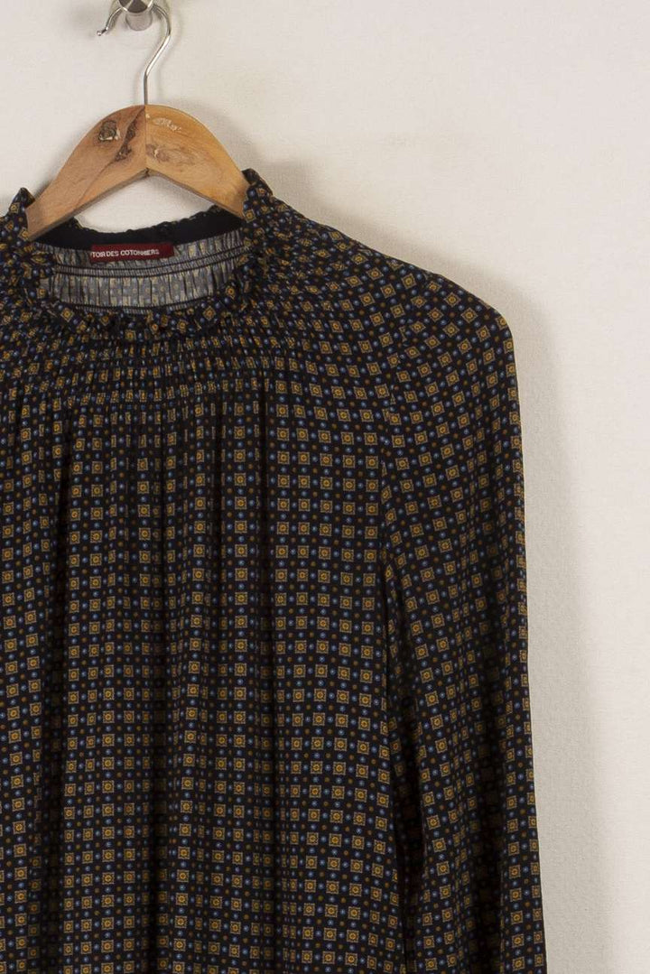Robe bleue à motifs - Taille XS/34 de la marque Comptoir des Cotonniers | PARAD34520 - Vendu par Paradigme - Image 2