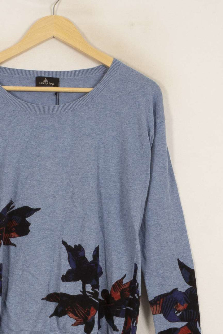 Pull Bleu et Noir - Taille L/40 de la marque One Step | PARAD34538 - Vendu par Paradigme - Image 3