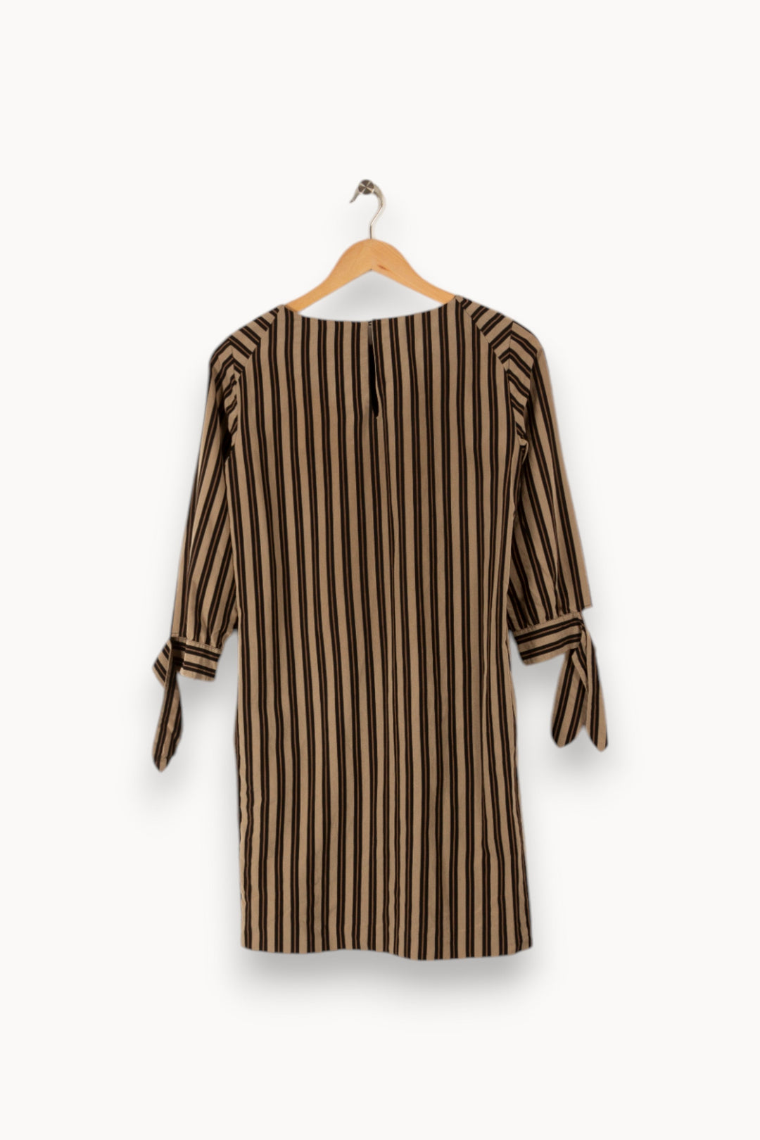 Robe rayée marron/beige - Taille S/36 de la marque Caroll | PARAD34563 - Vendu par Paradigme - Image 3