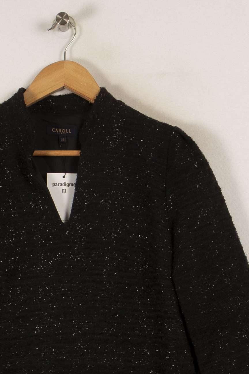 Robe noire brillante - Taille M/38 de la marque Caroll | PARAD34566 - Vendu par Paradigme - Image 2