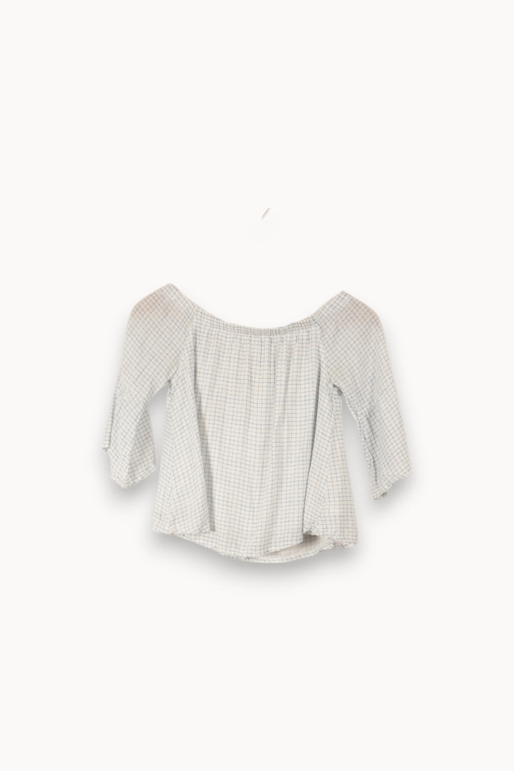 Blouse blanche à carreaux bleus - Taille XS/34 de la marque Marie Sixtine | PARAD34575 - Vendu par Paradigme - Image 1