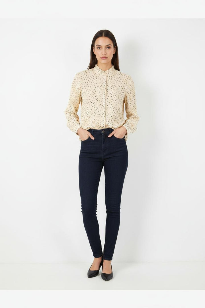Blouse beige à motifs - Taille S/36