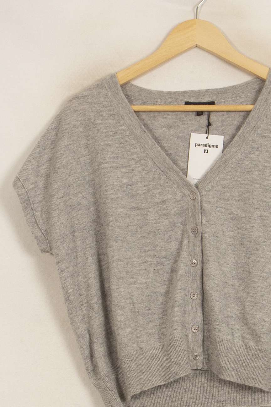 Cardigan Gris - Taille XS/34 de la marque Caroll | PARAD34580 - Vendu par Paradigme - Image 3