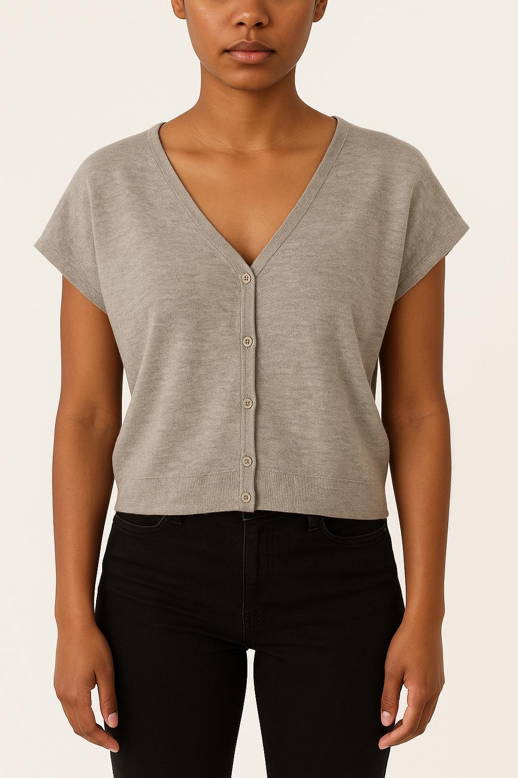 Cardigan Gris - Taille XS/34 de la marque Caroll | PARAD34580 - Vendu par Paradigme - Image 1