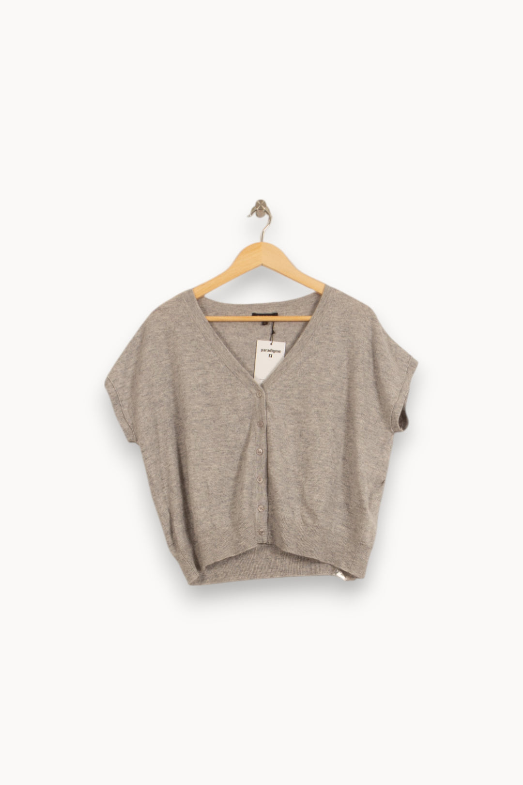 Cardigan Gris - Taille XS/34 de la marque Caroll | PARAD34580 - Vendu par Paradigme - Image 2