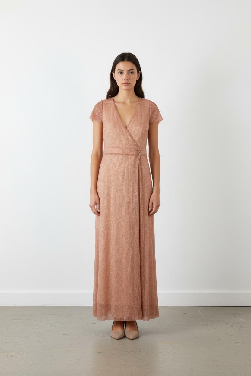Robe longue rose brillante - Taille M/38