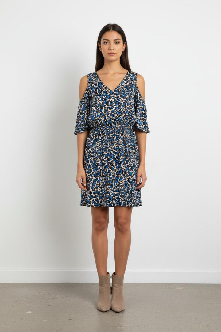Robe léopard bleue - Taille S/36