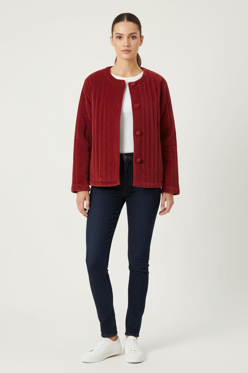 Veste Matelassée Bordeaux - Taille L/40 de la marque Des petits hauts | PARAD34614 - Vendu par Paradigme - Image 1