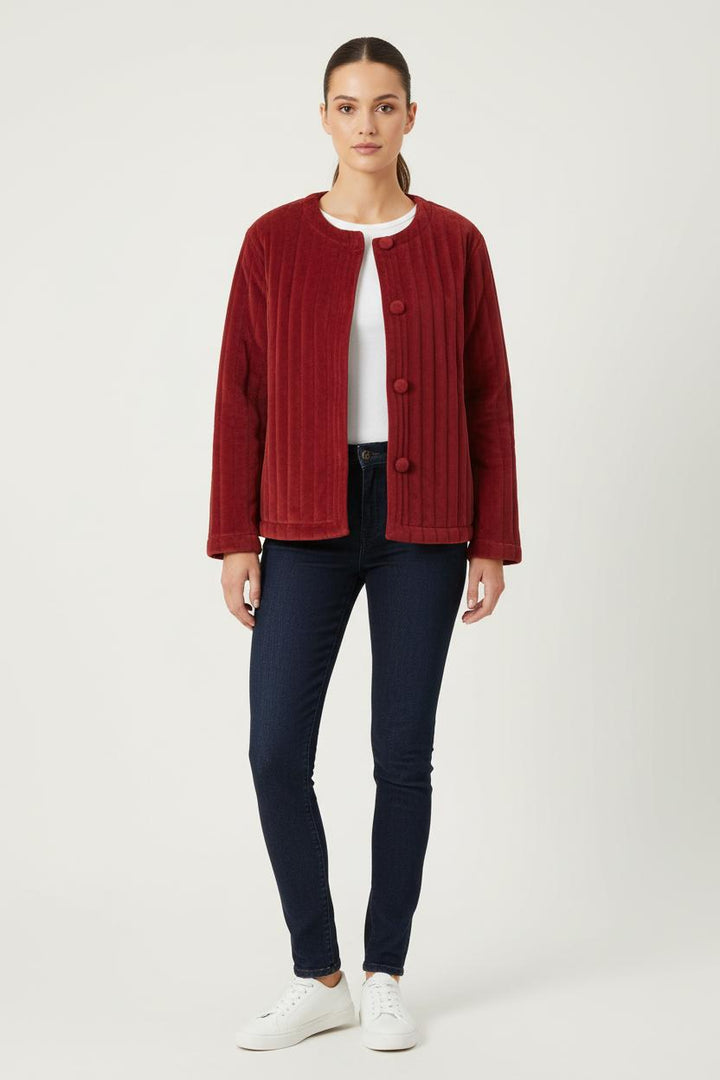 Veste Matelassée Bordeaux - Taille L/40 de la marque Des petits hauts | PARAD34614 - Vendu par Paradigme - Image 1