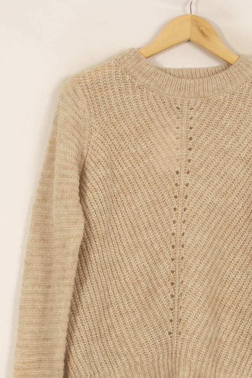 Pull Beige - Taille XS/34 de la marque La Fée Maraboutée | PARAD34619 - Vendu par Paradigme - Image 3