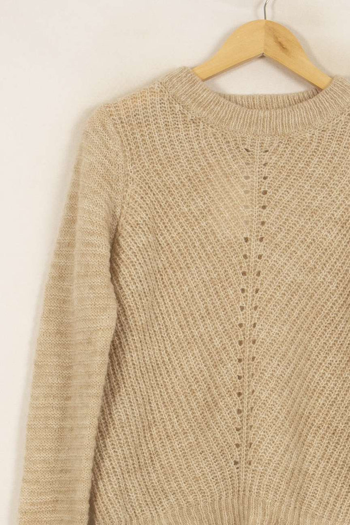 Pull Beige - Taille XS/34 de la marque La Fée Maraboutée | PARAD34619 - Vendu par Paradigme - Image 3