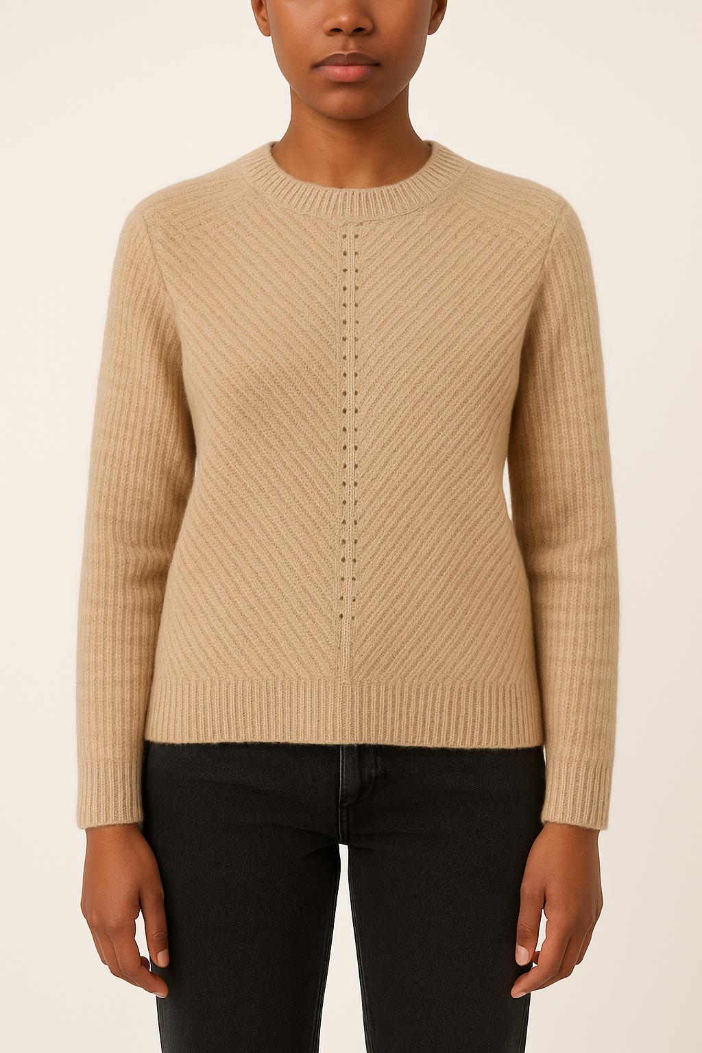 Pull Beige - Taille XS/34 de la marque La Fée Maraboutée | PARAD34619 - Vendu par Paradigme - Image 1