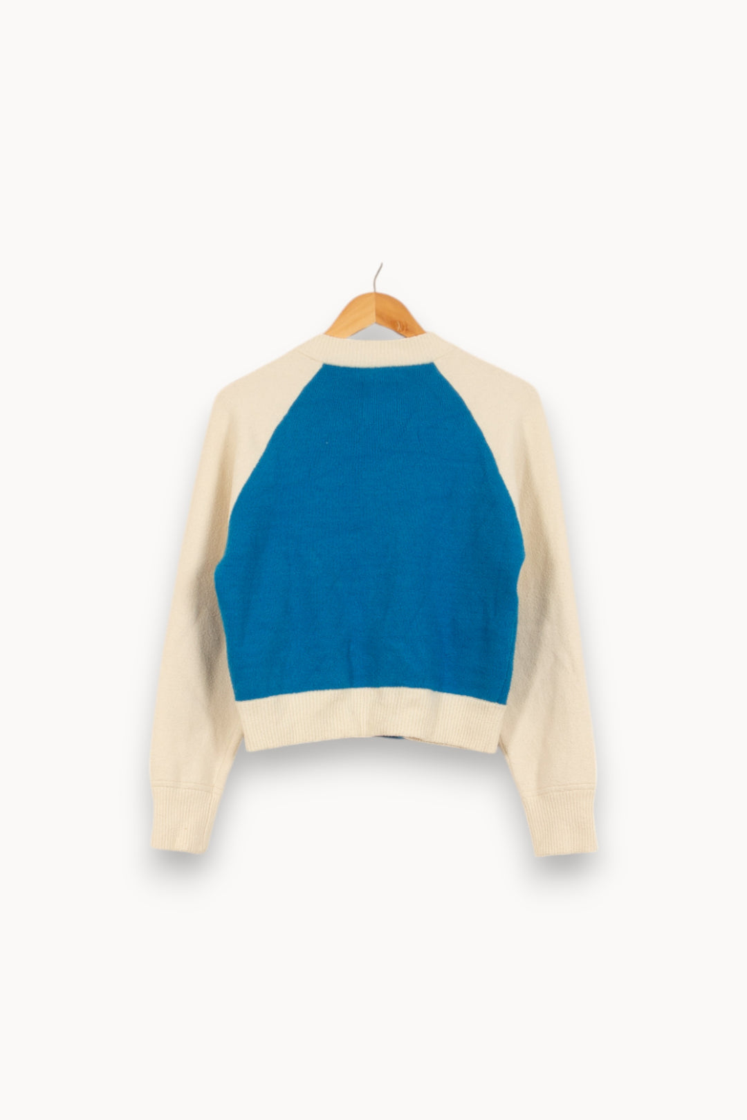 Cardigan Bleu et Écru - Taille M/38 de la marque Sandro | PARAD34620 - Vendu par Paradigme - Image 4