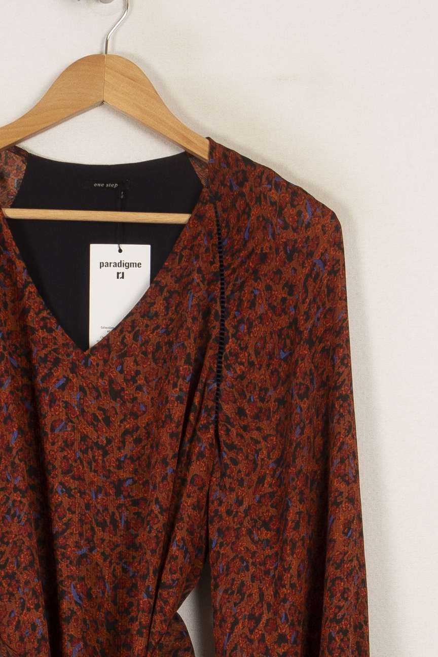 Robe marron/orange à motifs - Taille XL/42 de la marque One Step | PARAD34628 - Vendu par Paradigme - Image 2