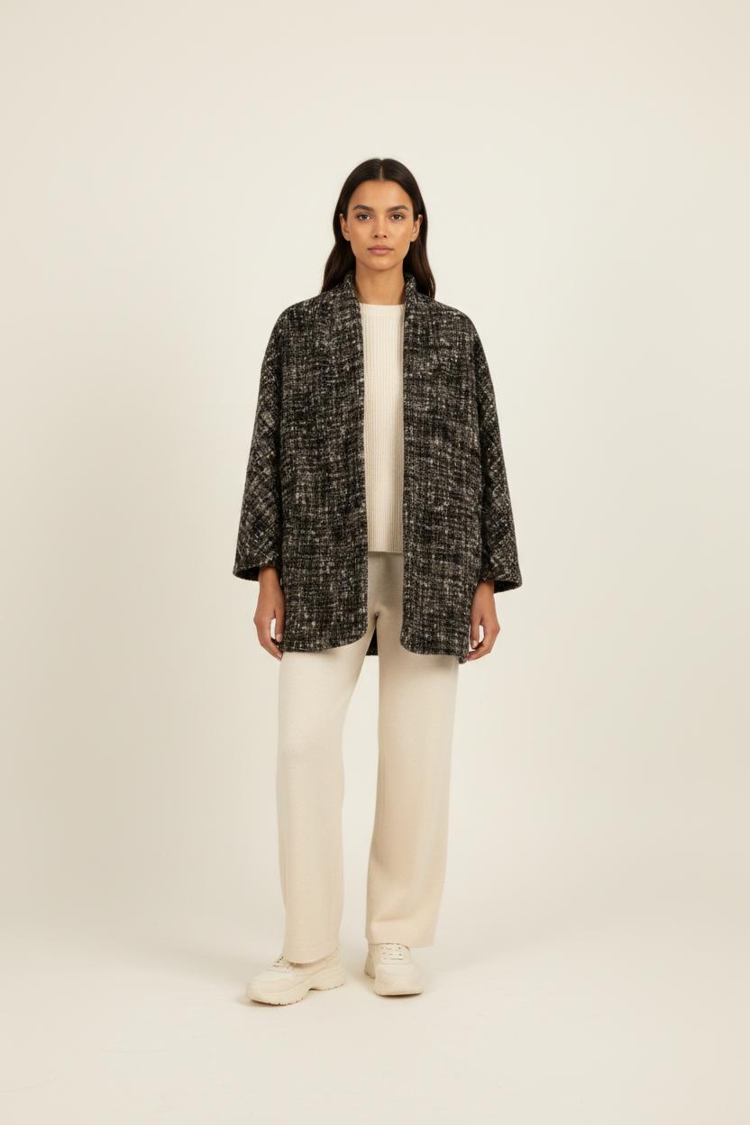 Manteau Gris et Noir - Taille XL/42 de la marque Gerard Darel | PARAD34629 - Vendu par Paradigme - Image 1