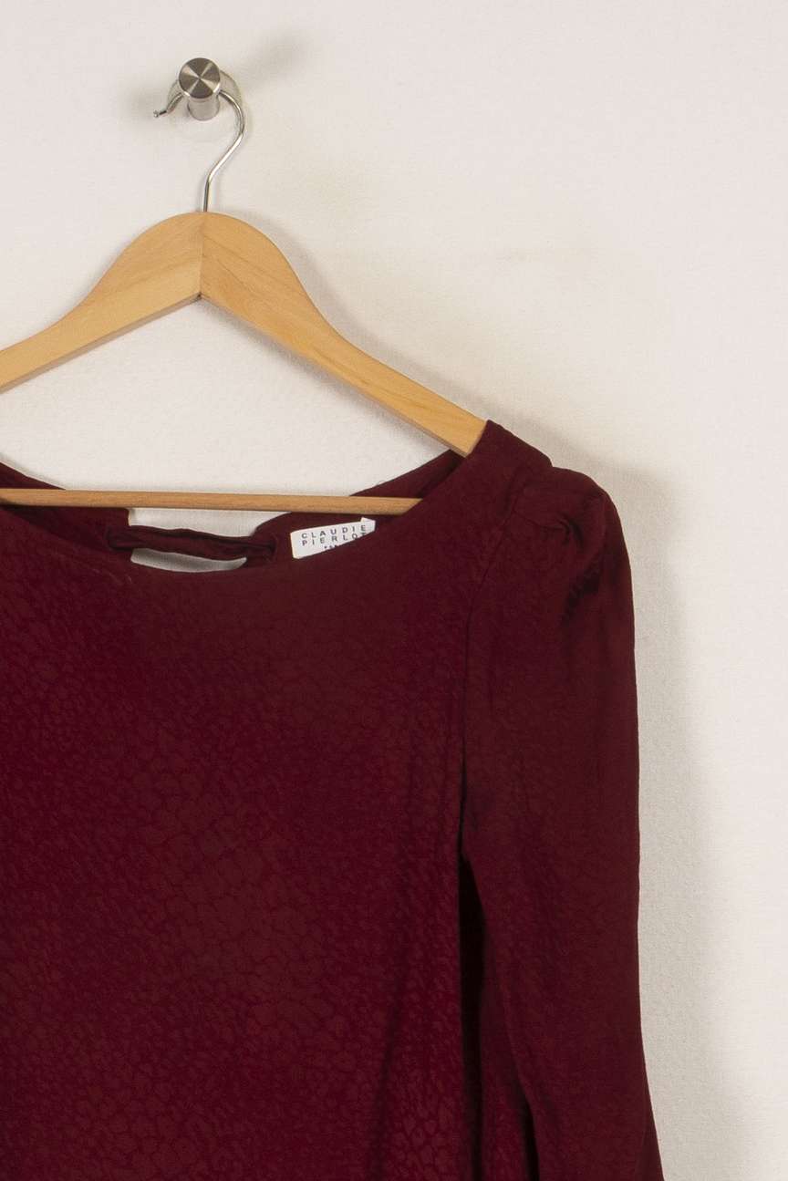 Robe Bordeaux - Taille S/36 de la marque Claudie Pierlot | PARAD34684 - Vendu par Paradigme - Image 2