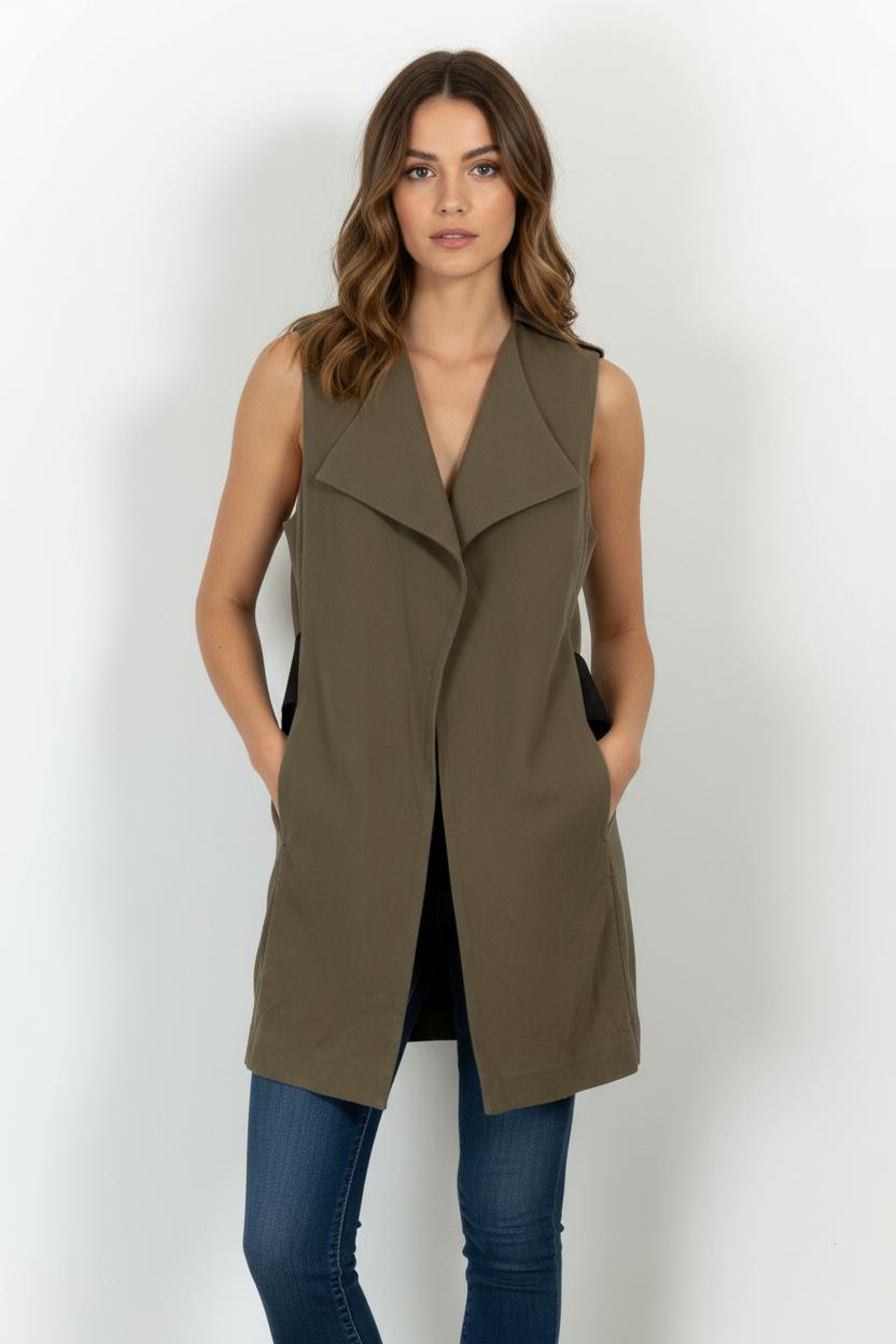 Veste Sans Manches Verte - Taille L/40 de la marque IKKS | PARAD34774 - Vendu par Paradigme - Image 1