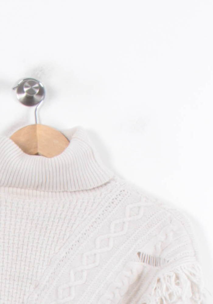 Pull Col Roulé Blanc - Taille XS/34 de la marque Bérénice | PARAD34776 - Vendu par Paradigme - Image 3