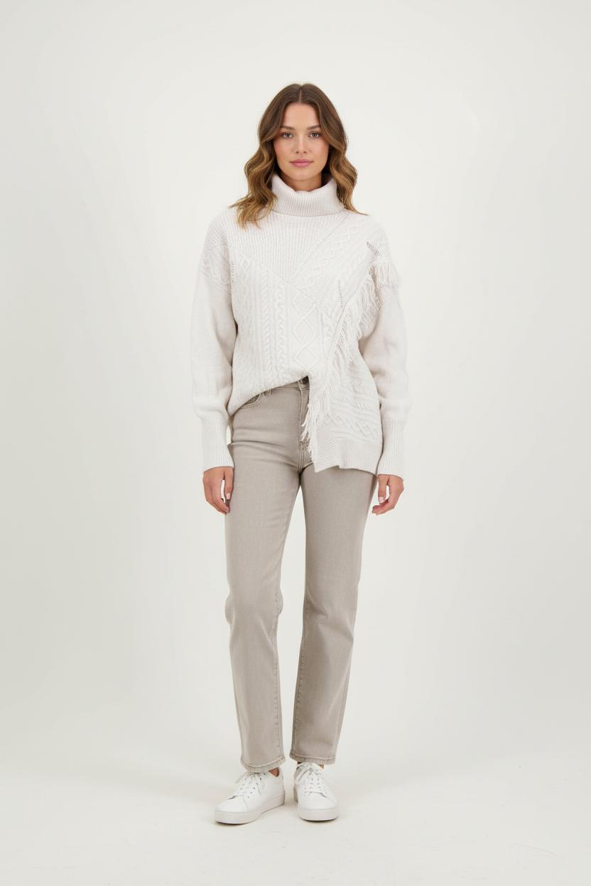 Pull Col Roulé Blanc - Taille XS/34 de la marque Bérénice | PARAD34776 - Vendu par Paradigme - Image 1