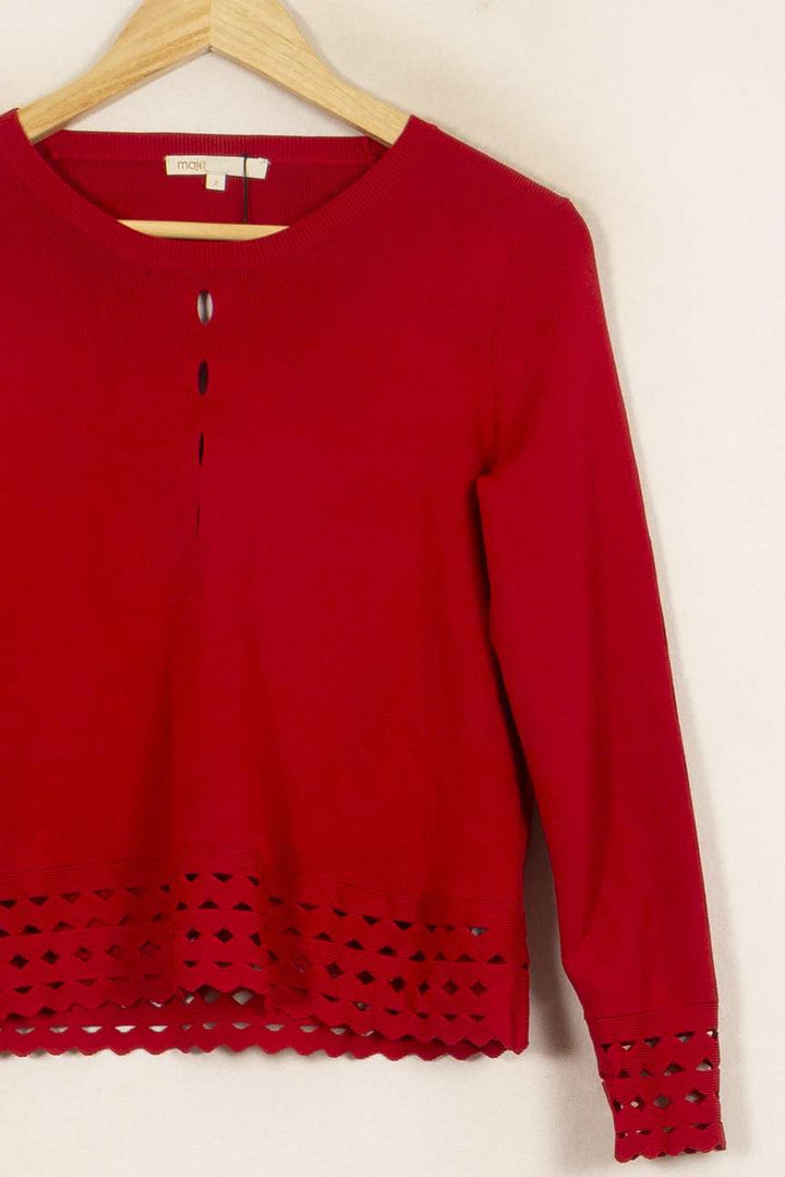 Pull Rouge - Taille M/38 de la marque Maje | PARAD34840 - Vendu par Paradigme - Image 3