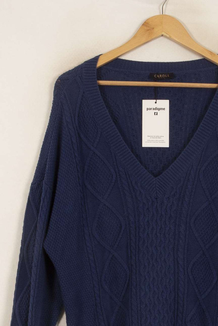 Pull Bleu - Taille L/40 de la marque Caroll | PARAD34845 - Vendu par Paradigme - Image 3